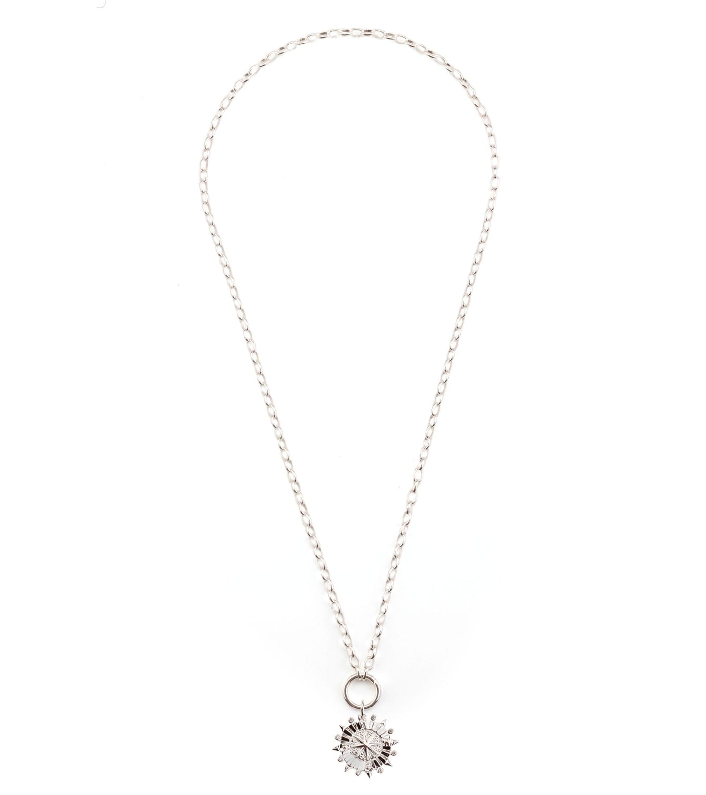 Short Silver Santo Necklace