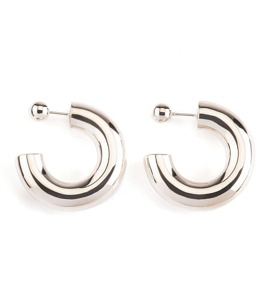 Chunky Hoops Silver