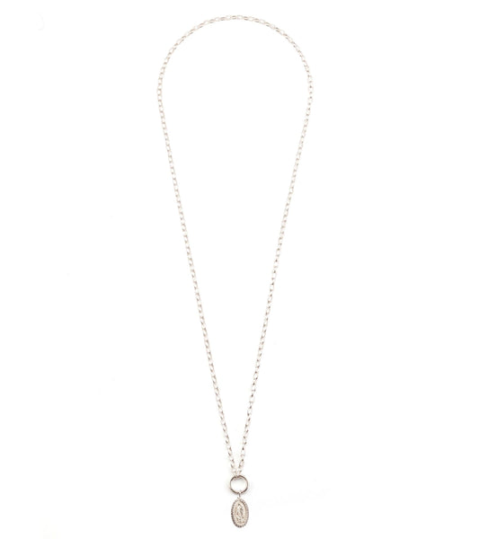 Long Silver Santo Necklace