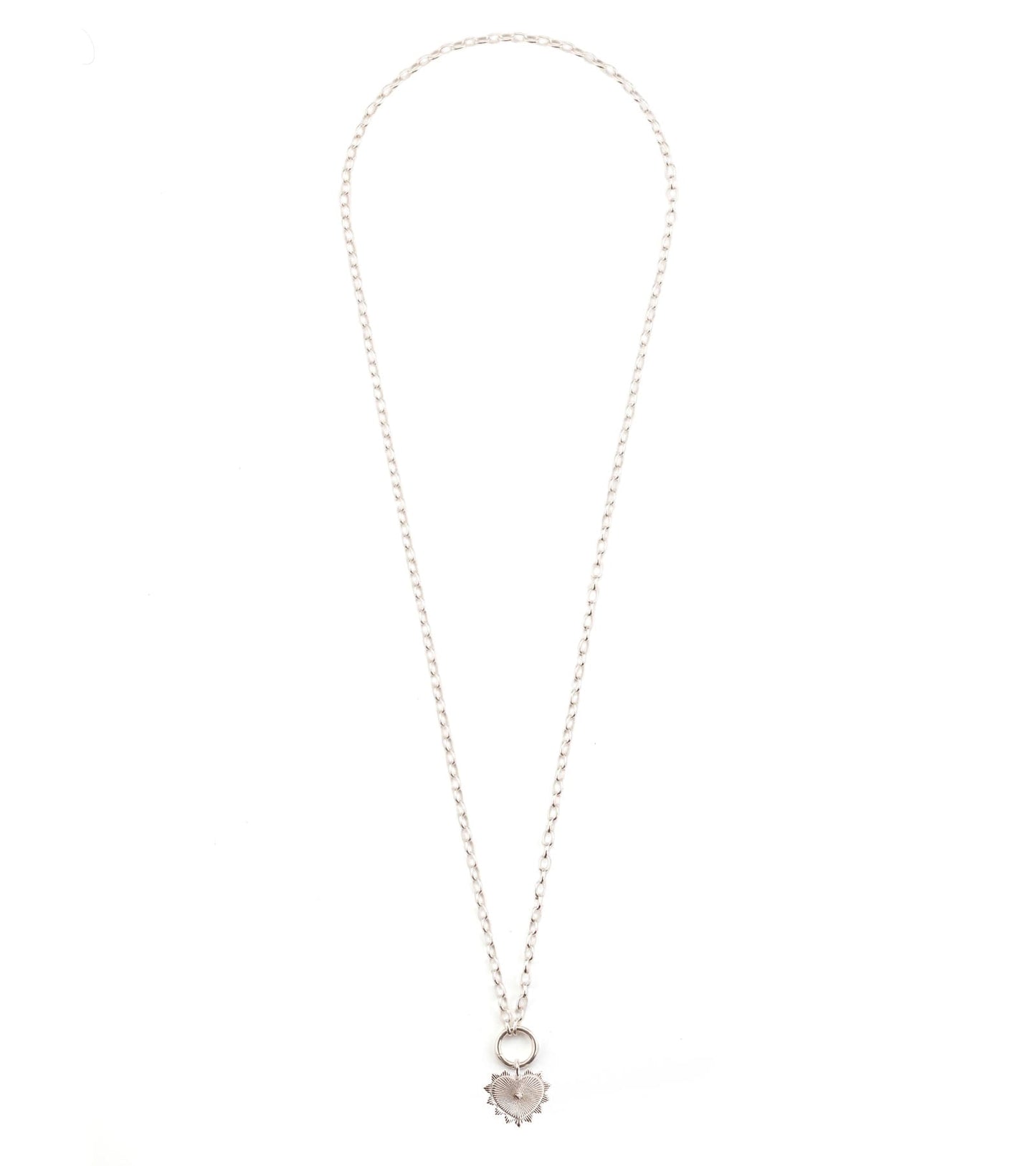 Long Silver Santo Necklace