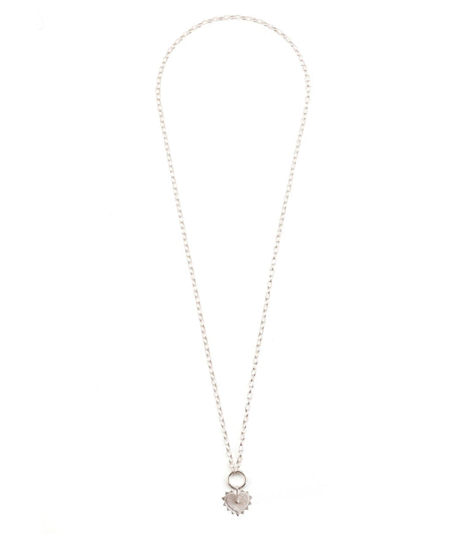 Long Silver Santo Necklace