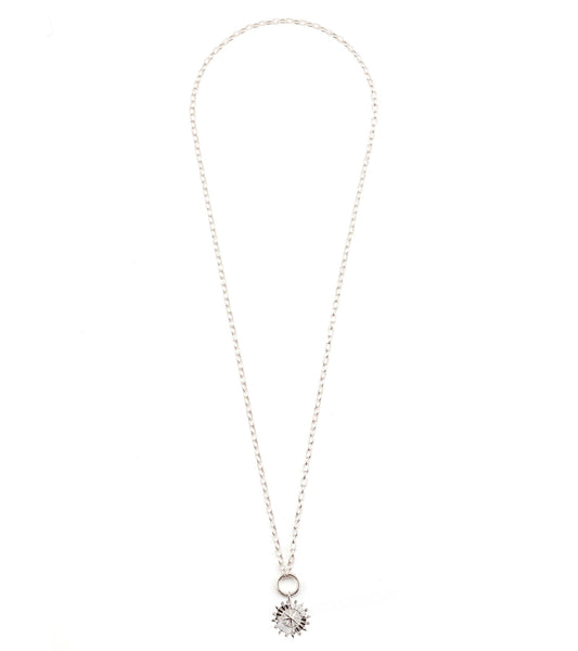 Long Silver Santo Necklace