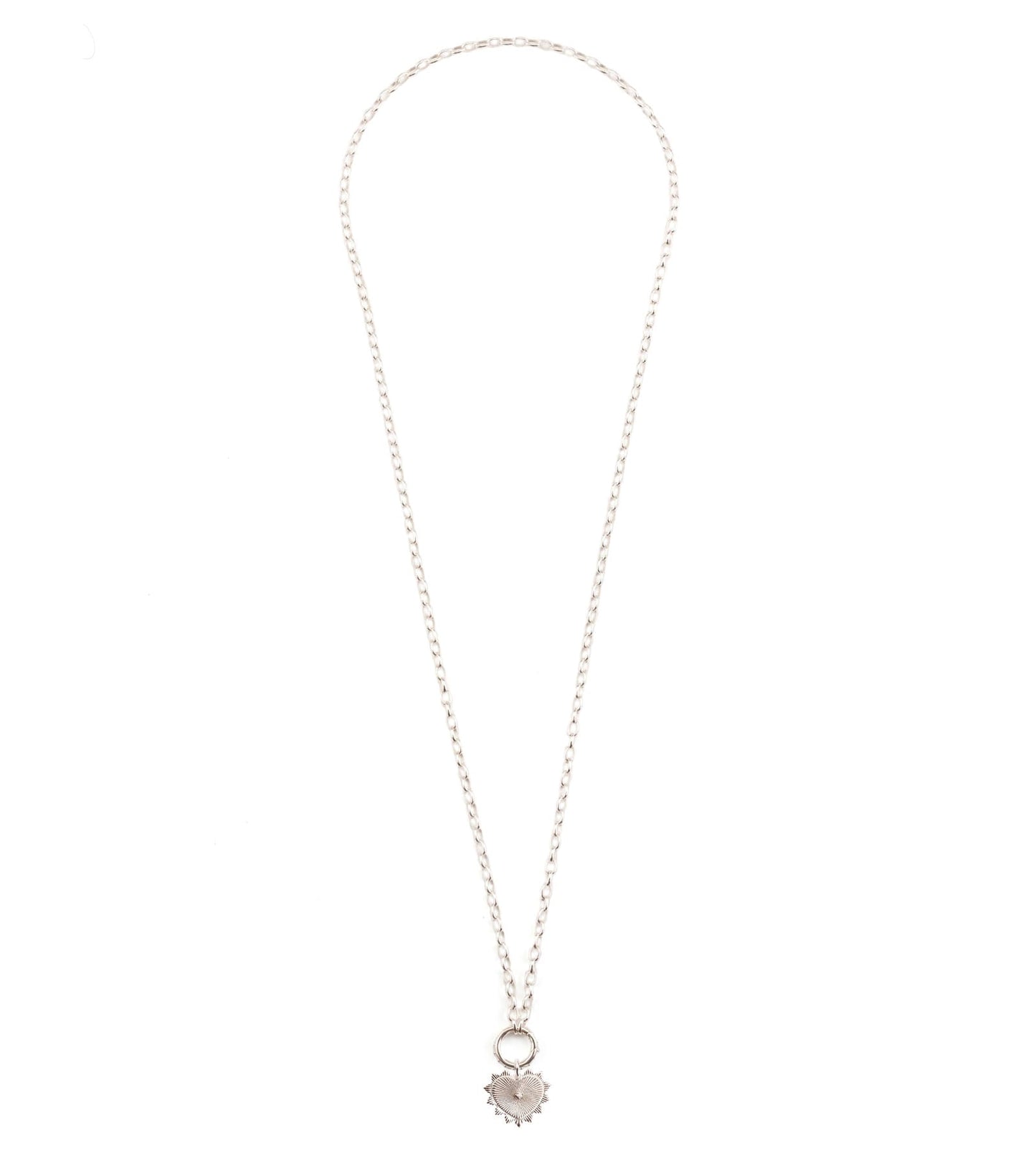 Long Silver Santo Necklace