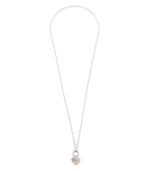 Long Silver Santo Necklace