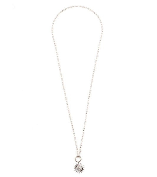 Long Silver Santo Necklace