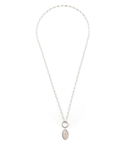 Short Silver Santo Necklace