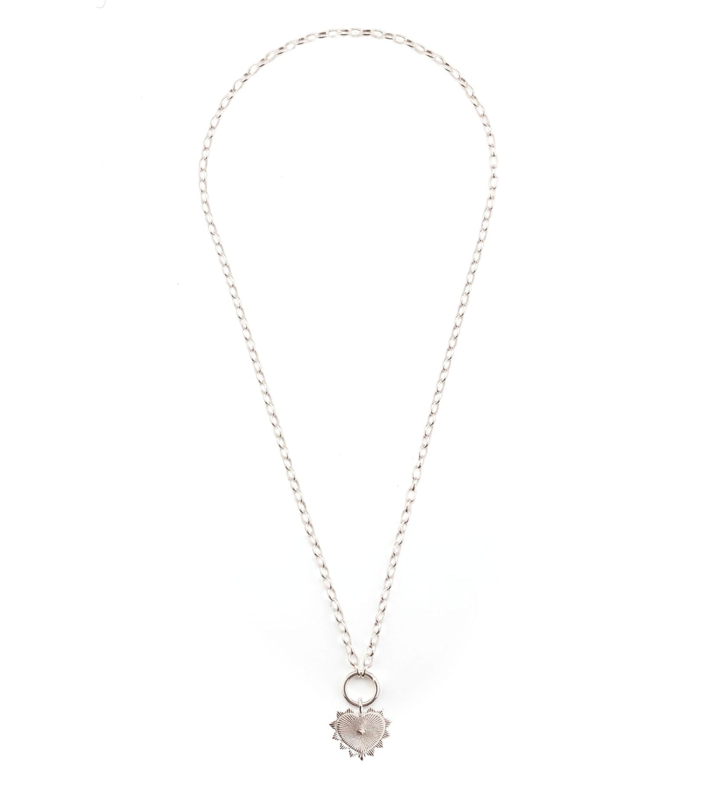 Short Silver Santo Necklace