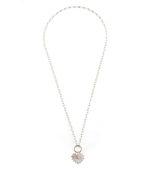 Short Silver Santo Necklace