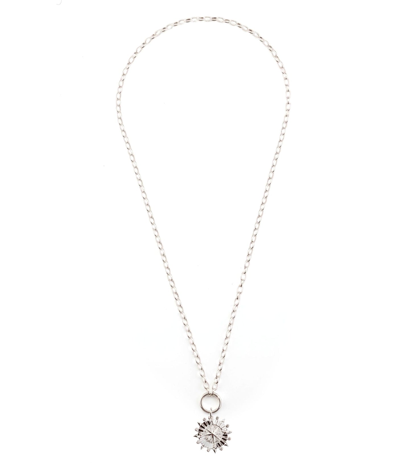 Short Silver Santo Necklace