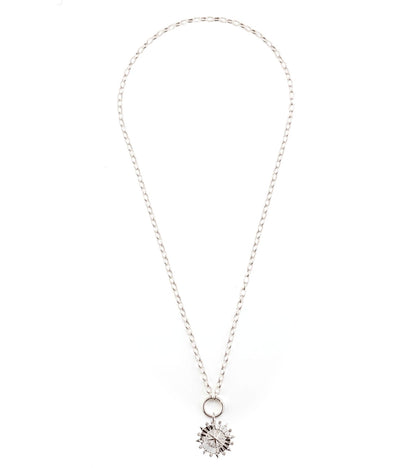 Short Silver Santo Necklace