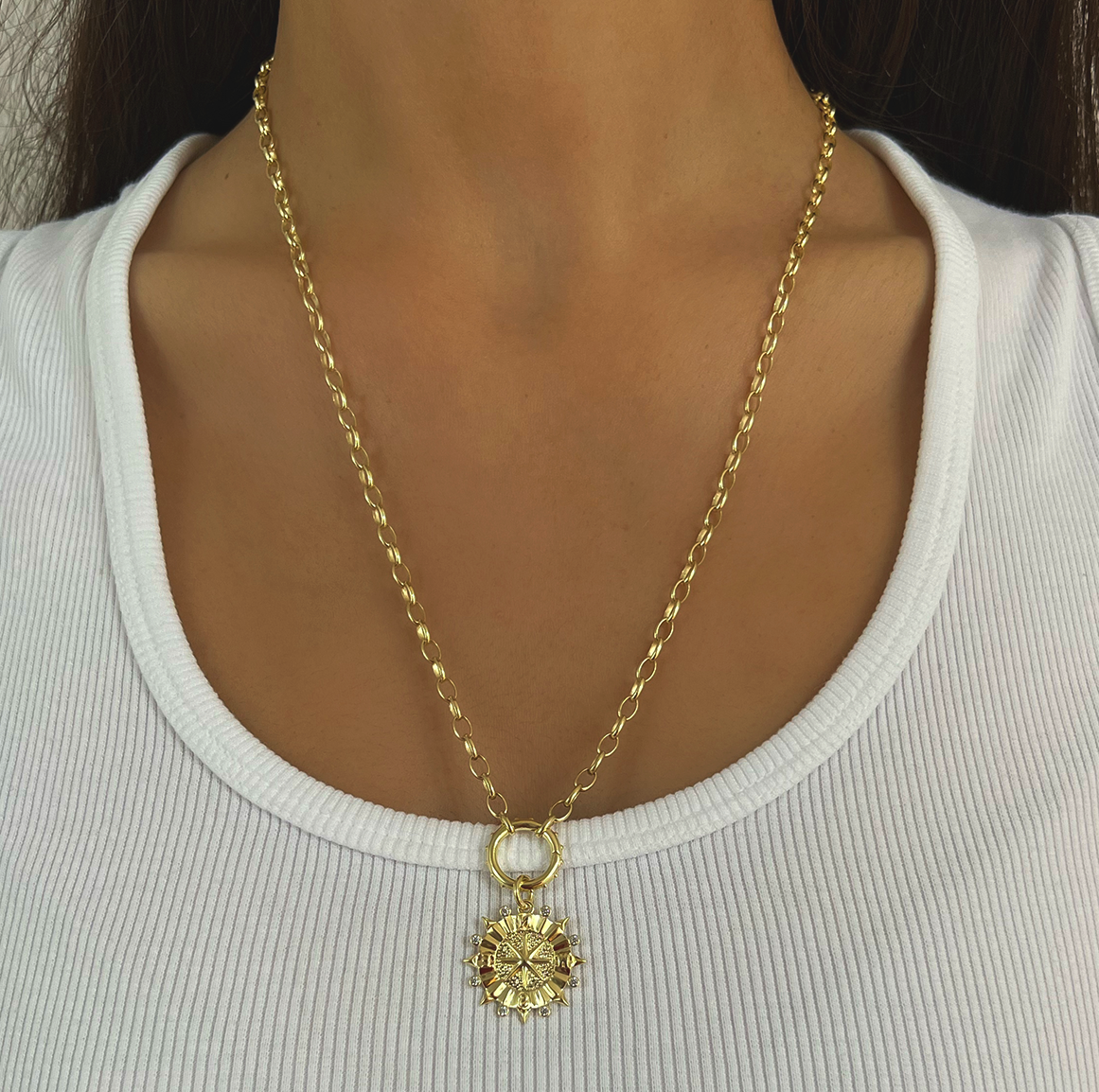 Short Golden Santo Necklace