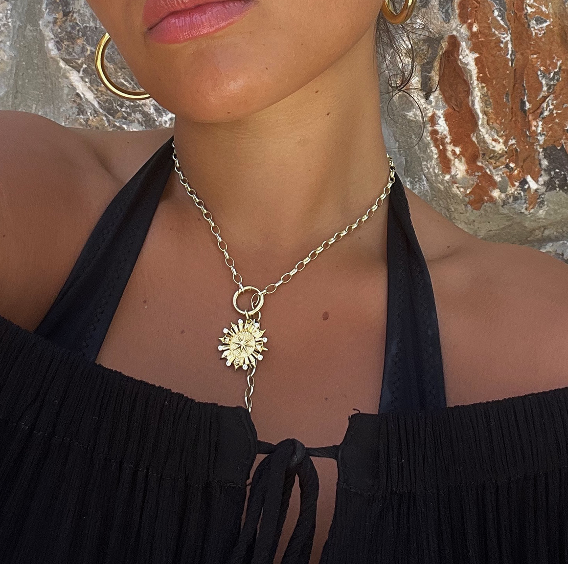 Short Golden Santo Necklace